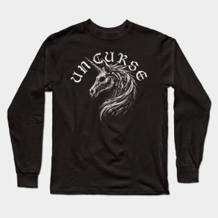 Creepy Gothic Unicorn or Unicurse? Long Sleeve T-Shirt